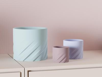 Spiral Plant Pot. Modern Stylish Planter