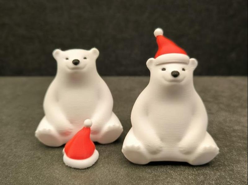 Polar Bear with Santa hat