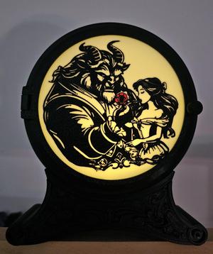 Beauty and The Beast image disk for tea light lamp