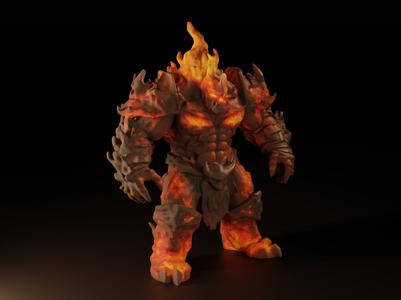 Fire Lord / Boss / Elemental - DND miniature