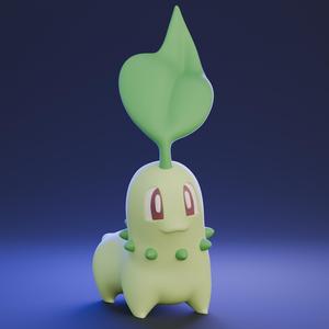 Chikorita 3D Pokémon Pokemon Model