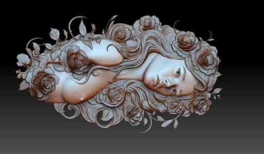 virgo zodiac woman in flowers
