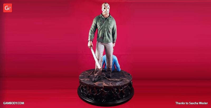 Jason Voorhees 3D Printing Figurine in Diorama | Assembly