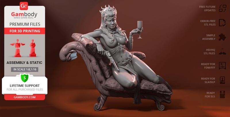 Dejah Thoris 3D Printing Figurine | Assembly