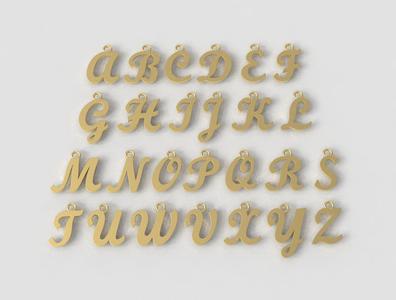 10mm Alphabet Pendants - No diamond