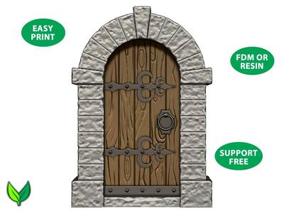 Castle Doorway and Block Surround – Medieval Terrain 3D Print   
