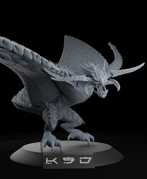 King dau The Sovereign of the Skies - Monster hunter wilds + Free dragon skull warhammer