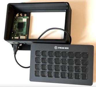 Stream Deck XL Wall Mount with room for a Raspberry Pi 4