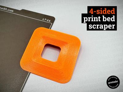 4-sided sustainable print bed scraper   
