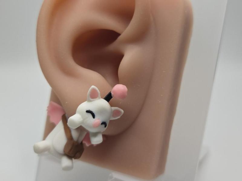 Moogle Earrings – Final Fantasy