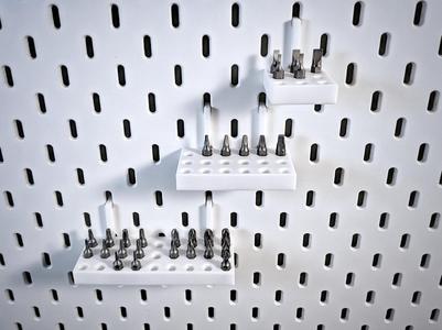 Waffle - Modular 1/4" Bit Holder for Ikea Skadis