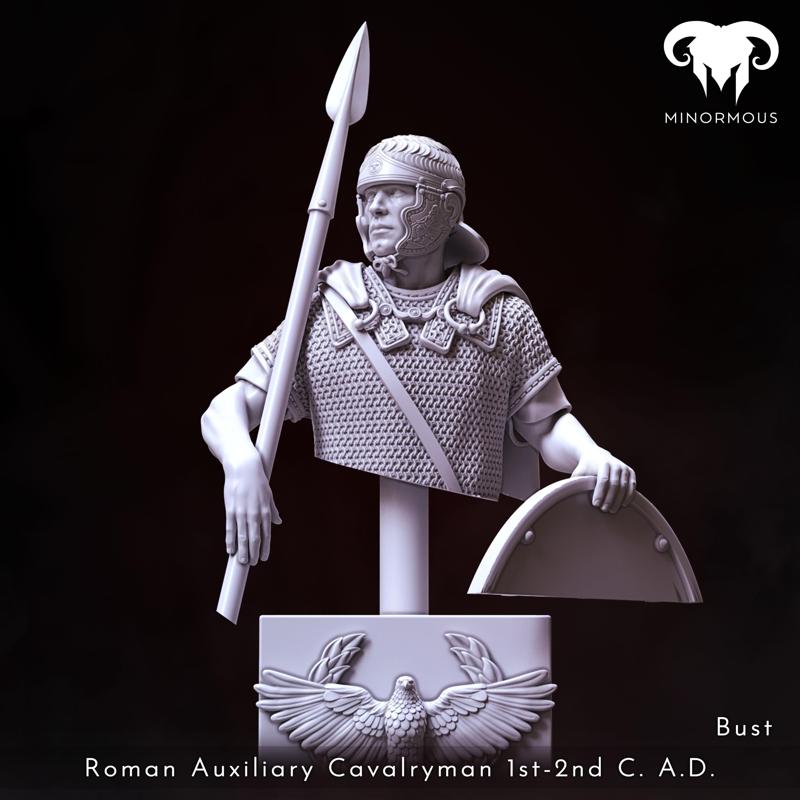 Bust - Roman Auxiliary Cavalryman 1st-2nd C. A.D. Horsemen of Antiquity!