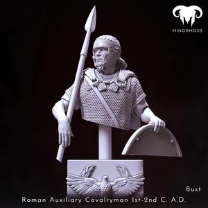 Bust - Roman Auxiliary Cavalryman 1st-2nd C. A.D. Horsemen of Antiquity!