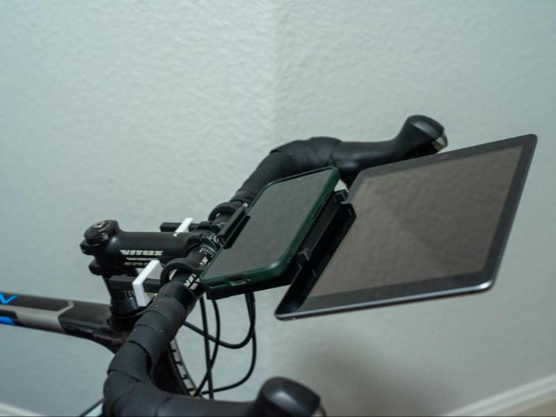Bike tablet and phone holder