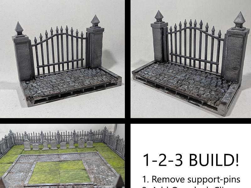 Graveyard functional fence gate (Openlock system)