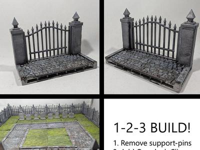 Graveyard functional fence gate (Openlock system)