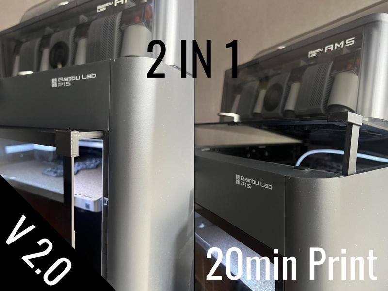 Universal P1S & X1C 2-in-1 Door Holder & Riser
