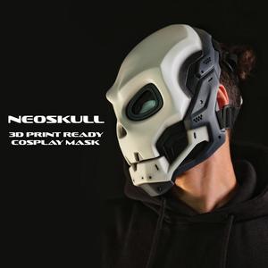 Neo Skull mask - cosplay sci-fi mask-  digital stl file for 3D-printing