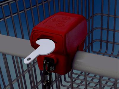 grocery cart token - coin unlocks mechanism