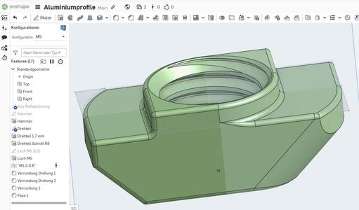 Hammermutter Nut 6mm M5 / Hammer Nut (T-Nut) Slot 6mm M5   
