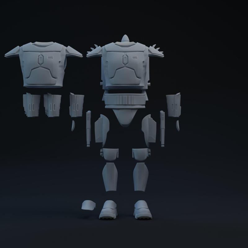 Clone Wars DW Mandalorian One-Twelfth Scale Armor Kit