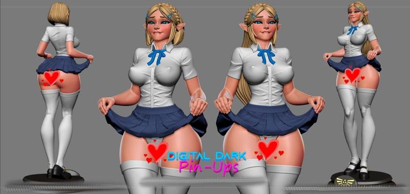 Student Zelda with NSFW version and Miniatures 130mm with NSFW