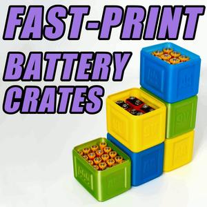 FAST-PRINT STACKABLE BATTERY CRATES / BOXES (VASE MODE)