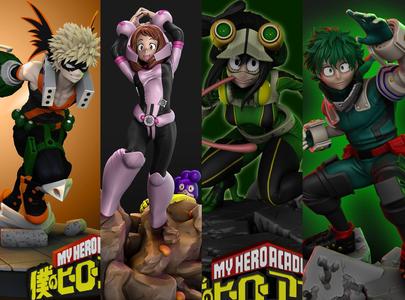 My Hero Academia - Heroes V1 3D Model Collection