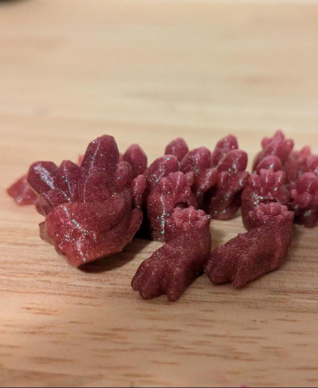 Articulated Dragon - Baby Amethyst Dragon