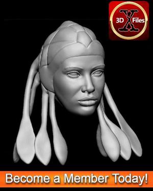 Star wars Head Sculpt - Jedi Master Adi Gallia - Action Figure