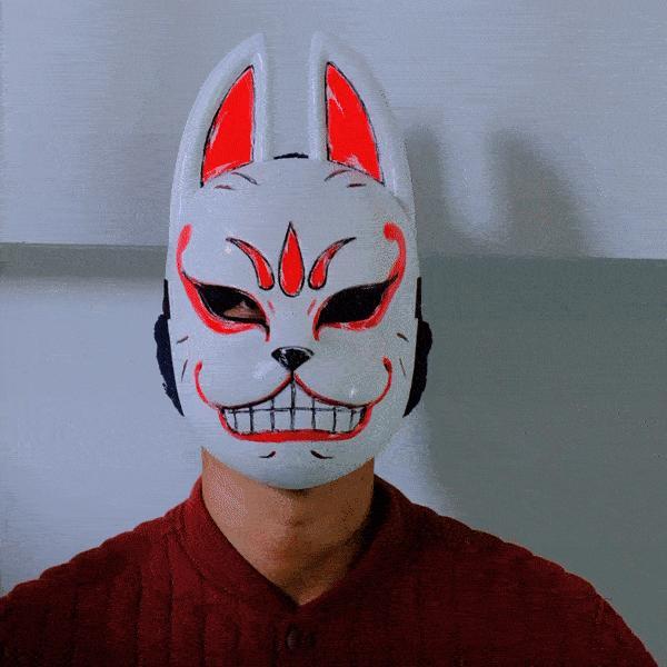 Genba Kazama Fox Mask - The Elusive Samurai Cosplay Props