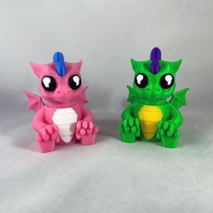 Cute Little Dragon Clicker / Fidget Dragon STL File - NO AMS - COMMERCIAL LICENSE