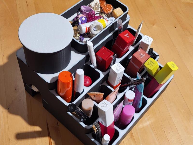 makeup storage + secret box + cotton pad dispenser