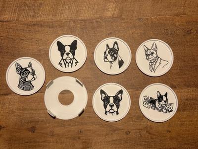 Boston Terrier Drink Coaster
