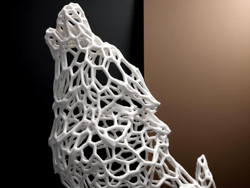 Voronoi Howling Wolf 