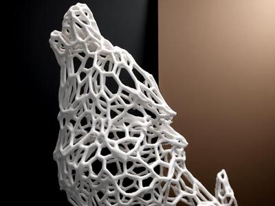 Voronoi Howling Wolf 