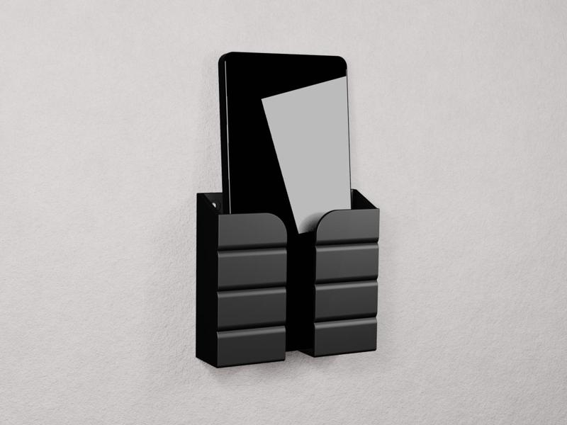Wall-Mounted Phone & Remote Holder – Easy Storage