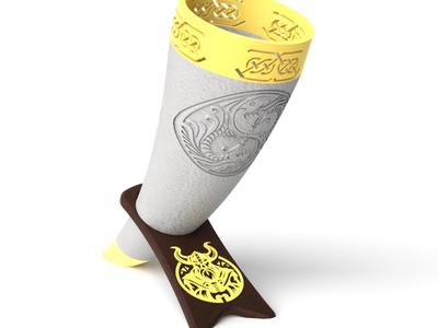 Viking Drinking Horn Stand