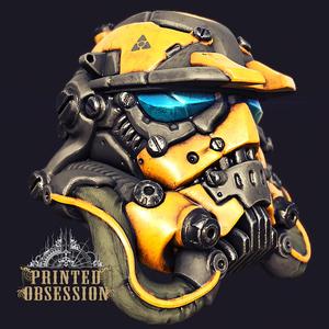 Cyberpunked Stromtrooper helm - storm trooper competition