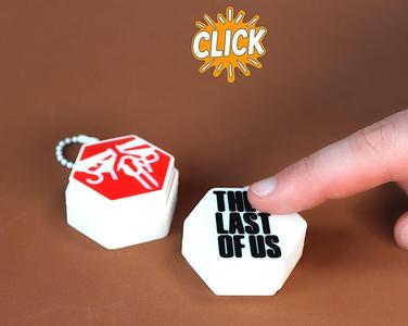 Fireflies STOP sign Fidget Clicker - Keychain