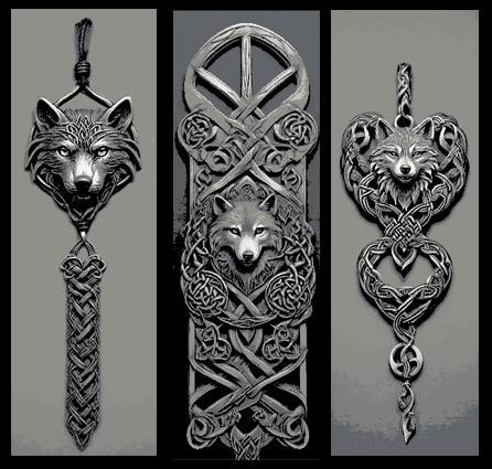 Another Set of 3 Celtic Knot Bookmarks - Spirit of the Wolf Designs