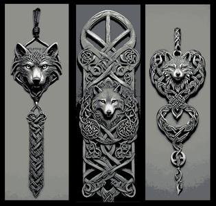 Another Set of 3 Celtic Knot Bookmarks - Spirit of the Wolf Designs