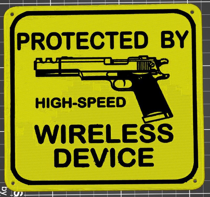PROTECTED BY WIRELESS DEVICE PLATE