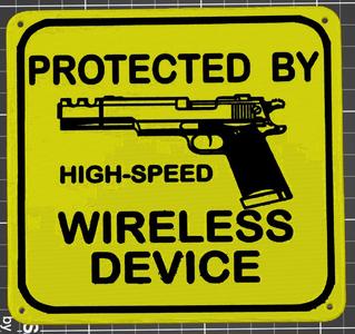 PROTECTED BY WIRELESS DEVICE PLATE