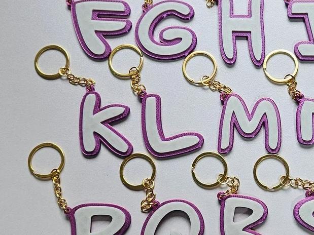 Letter L keychain