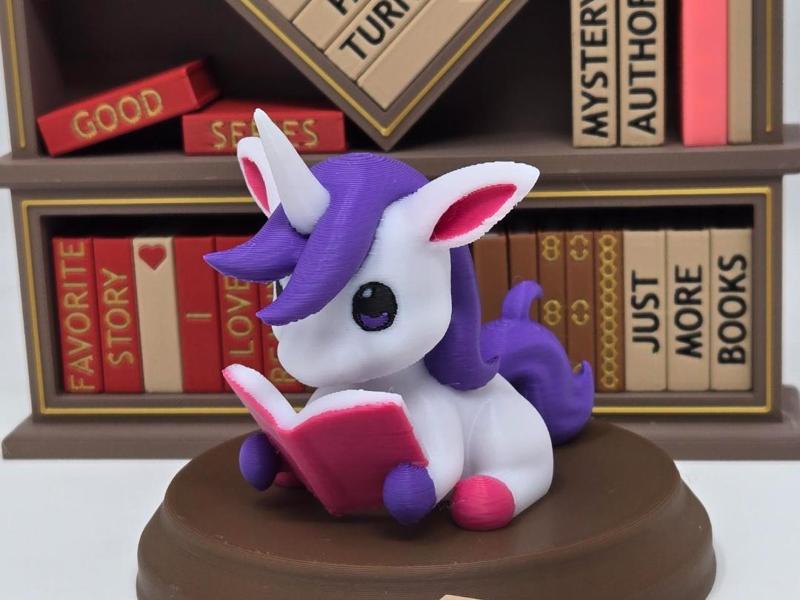 Cute Book Reading Unicorn