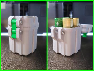 Rugged 18650 battery carry box - 4 batteries