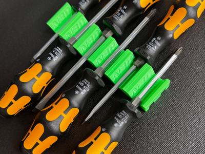 Embedded Magnetic Modular Screwdriver Organizer 