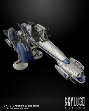 BARC Speeder with Sidecar One12 Scale kit 3D STL Files
