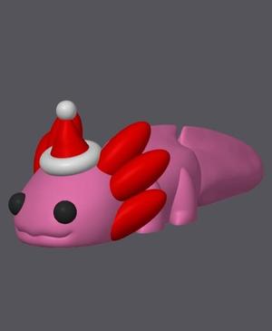 Christmas Baby Axolotl - Mini Monster #2